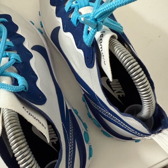 Nike React Element 55 White and Blue Athletic Shoes - Picture 6 of 8